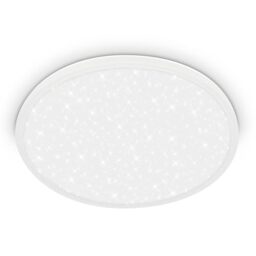BRILONER - LED Panel with indirect Light, Starry Sky, Neutral White, Ceiling Light, LED Panels, Living Room, Lounge, Hallway, 37.5 x 4.5 cm, White