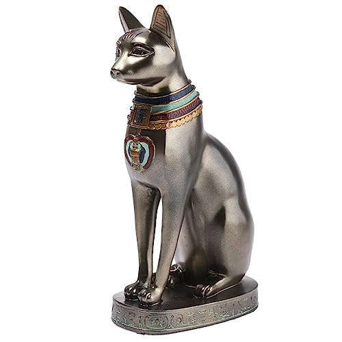 lachineuse bastet Egyptian cat Figurine, Bronze, 12x10x19 cm