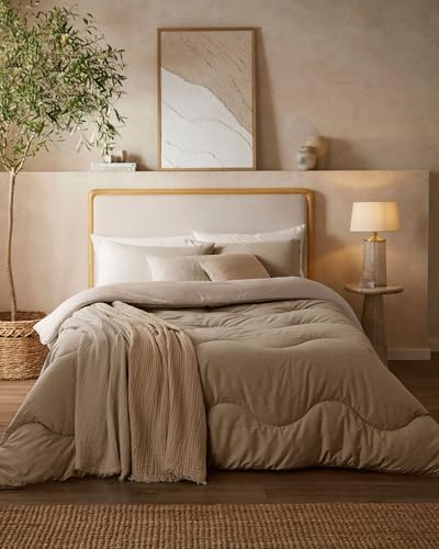Night Lark Coverless Duvet Single 10.5 Tog Soft Weave - Natural Oat