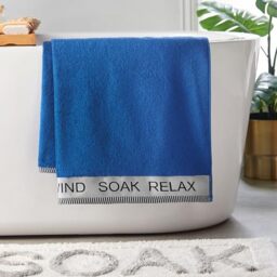 Catherine Lansfield Relax And Unwind 4 Piece Towel Set Cobalt Blue
