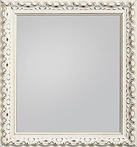 Frame Company Charleston Range Framed Mirror, Ivory, 30 x 20-Inch