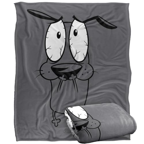 Courage The Cowardly Dog Scared Silky Touch Super Soft Throw Blanket 152 X 127 Cm