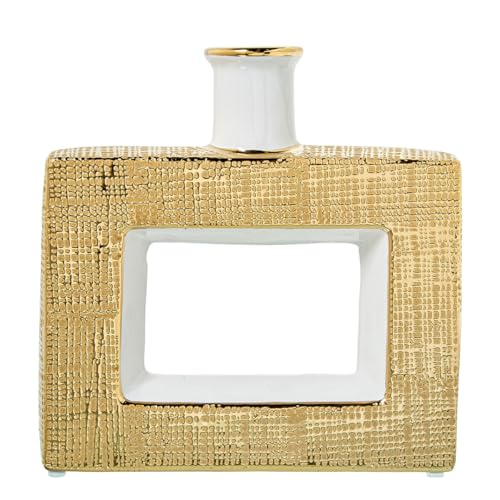 Alexandra House Living Ceramic White Vase 24 x 6 x 24 cm