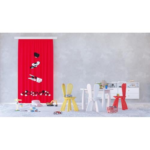 AG Design Mickey Mouse Modern Design Disney Nursery Curtains 1 Piece, Multicoloured, 140 x 245 cm