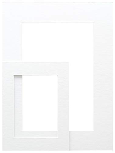 Deknudt SP10930X40_24.0x30.0 Extra White Photo Frame with Cut-Out and Card and Paper 30