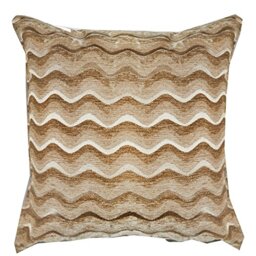 Emma Barclay Sinead Satin Chenille Cushion Cover in Gold - 17x17 (43x43cm)