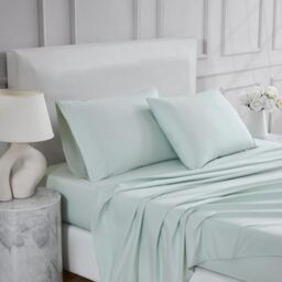 Linen Closet Ultimate Percale Sea Green King Set Sheet 4 Piece Set