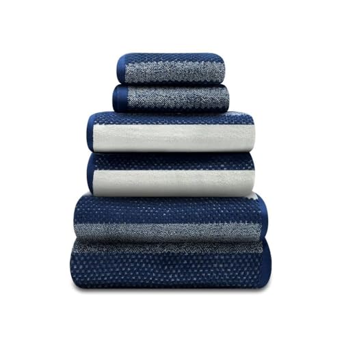 GC GAVENO CAVAILIA Large Bath Sheet Towels 2 Pack - 100% Egyptian Cotton Bathroom Towel Set - Highly Water Absorbent & Quick Dry Extra Large Bath Towel - Easycare & Durable - Navy