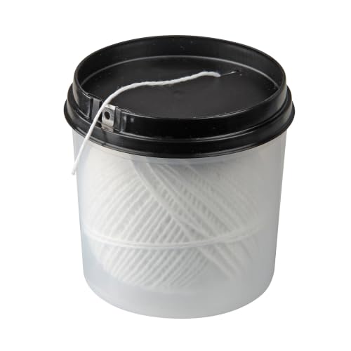Fackelmann 12313 Cooking Twine 100m - Heat Resistant Kitchen Twine in Practical Dispenser Box, White