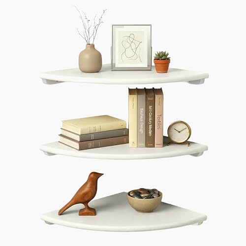 Relaxdays Corner Shelf, Walnut, Wall-mounted, Size options, Living room, Decor, Load 5 kg, Colour options