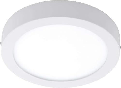 Eglo Smart Home LED Ceiling Light Argolis-C, Outdoor Ceiling Lamp, Dimmable Outdoor Light, White Aluminium Die-Cast, White Plastic, Warm White to Cool White Outdoor Lamp, IP44