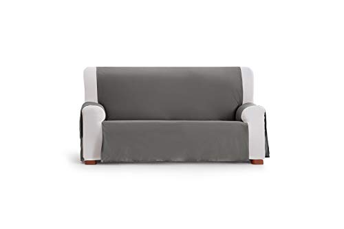 Eysa Waterproof and breathable sofa cover, 100% polyester, grey, 150 cm Somme Protect