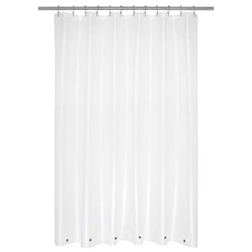 Mrs Awesome Frosted Shower Curtain Liner with 6 Magnets PEVA 8G Heavy Duty Thick Plastic Shower Curtain for Bathroom, Waterproof, 72x72, Frost