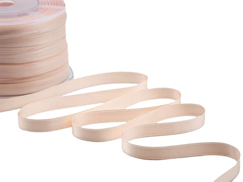 Furlanis - Double Satin Ribbon, Decoration, Gift, Christmas Packing, Wedding, Party, Made in Italy - Light Apricot, 10 mm x 100 m
