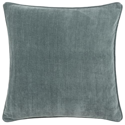 Yard Furn Heavy Chenille Feather Filled Cushion – Luxury Soft Velvet Piped Decorative Cushion (Marine - 50x50cm)