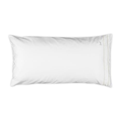MÖVE Noblesse Pillowcase 80 x 40 cm 100% Cotton White/Champagne
