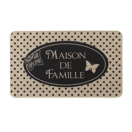 Douceur d'Intérieur Maison Rectangular Entrance Mat, Multi-Colour, 45 x 75 cm