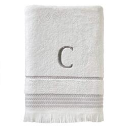 SKL Home Bath Towel, C, Cotton, White, 28x54