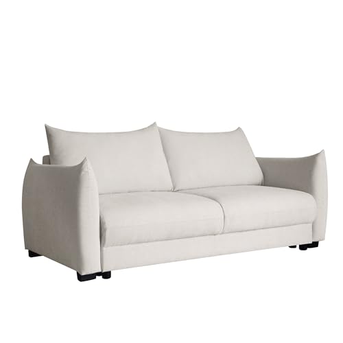Bronte - 3 Seater Sofa Bed in Natural Fabric, 220 x 90 x 70cm (W x D x H)