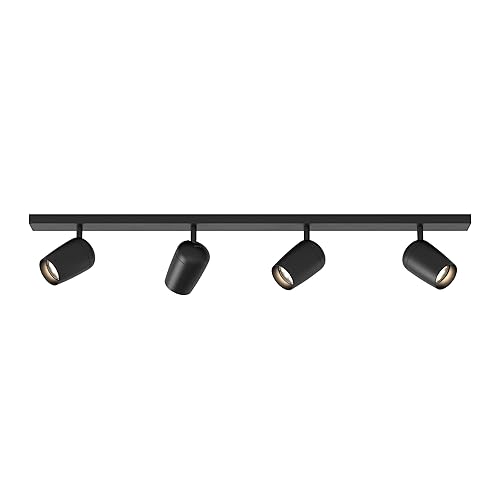 Astro Koto Four Bar Dimmable Indoor Spotlight (Matt Black), GU10 LED Lamp, Designed in Britain - 1478007-3 Years Guarantee