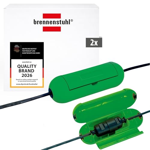 Brennenstuhl 2-pack Safe-Boxes/protective box for extension cables (protective capsule for cables, for indoor use) green