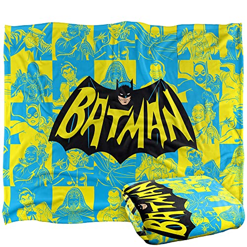 BATMAN Classic Tv Logo Officially Licensed Silky Touch Super Soft Throw Blanket 152 x 127 cm