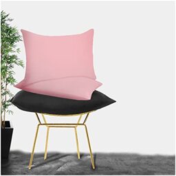 GC GAVENO CAVAILIA Easy Care Non Iron Plain Dyed Pair of Housewife Pillow Case, Luxury Super Soft Polycotton Pillows Cover, 50x75 Cm, Pink