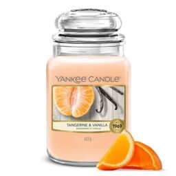 Yankee Candle Scented Candle - Tangerine & Vanilla Large Jar - Long Burning Candles: up to 150 Hours - Perfect Gifts for Women