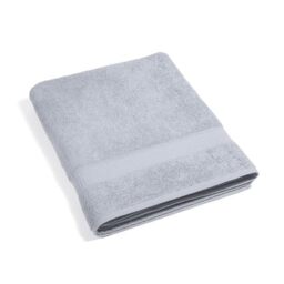 spugnissima - Ocean 100% Cotton Plain Bath Towel, 100 x 150 cm, Pearl Grey
