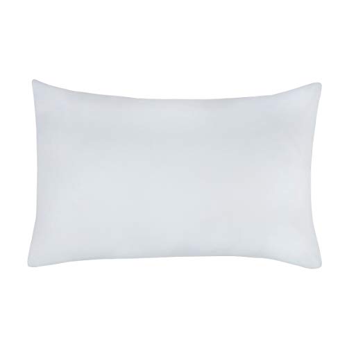 Sleepdown Super Soft Plain Dye Housewife Pillowcase Pair Pack Thermal Warm Cosy Pillow Cover - 50cm x 75cm - White, 5056242769118