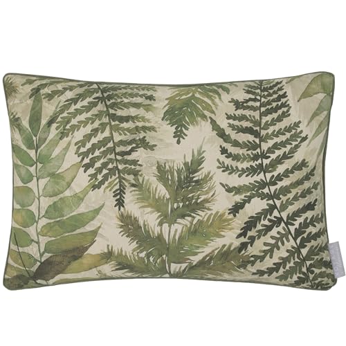 Voyage Maison Elowen Feather Filled Cushion – Hand-Painted Pressed Leaves Watercolour Botanical Cotton Blend (Linen - 40x60cm)