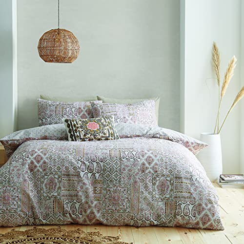 Pineapple Elephant Iniko Cotton Double Duvet Set Natural