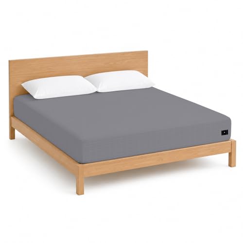 NIULAFR Grounding Sheets King Size Grounding Fitted Sheet with Cord, Natural Healthy Sleep Solution, Deep Pocket Grounding Bed Cover for Enhanced Well-Being(King,76x80x14in, Gray)