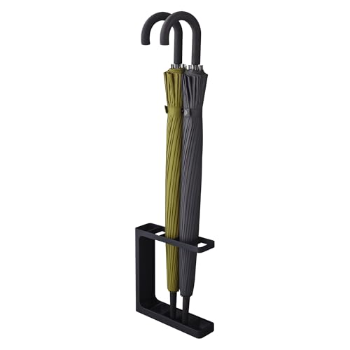 YAMAZAKI 7931 GRIND Umbrella Stand, black, Steel/Polypropylene, Minimalist, 23.5 x 6.5 x 24.3 cm