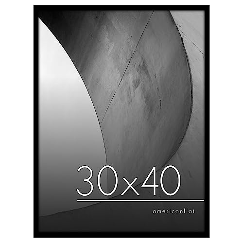 Americanflat Frame 80 x 100 cm Black – Frame 70 x 90 cm with Mount or 80 x 100 cm without Mount – Frame 100 x 80 cm with Thin PVC and Plexiglass Edge – Vertical or Horizontal