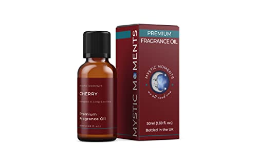 Mystic Moments - Cherry Fragrance Oil - 50ml - Cherry notes create a sweet juicy cherry scent for candles, soaps, wax melts and diffusers.