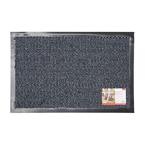 JVL Heavy Duty Commodore Vinyl Backed Barrier Door Floor Mat - 40 x 60cm, Blue