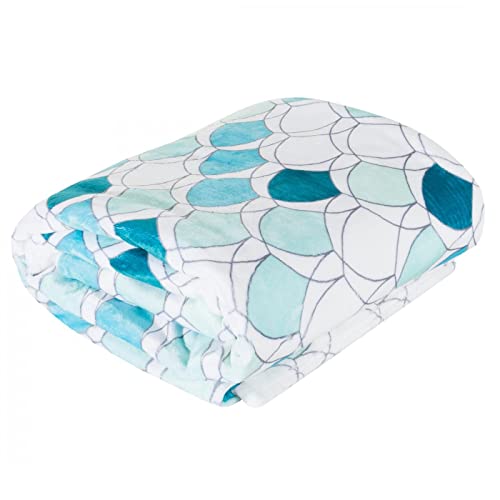 Design91 Blanket Sofa Blanket Armchair Blanket Bed Throw Kloe Set Living Room Polyester Mint 70 x 60 cm