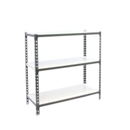 Simon Rack Garage Shelving Units 900x800x300 mm, 3 Tier Steel Rack, 180 kg per Shelf, Anthracite/White - Simonclick