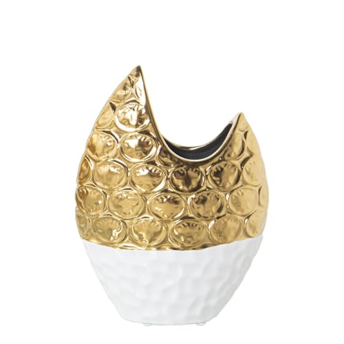 Alexandra House Living Ceramic White Vase 17 x 8 x 22 cm