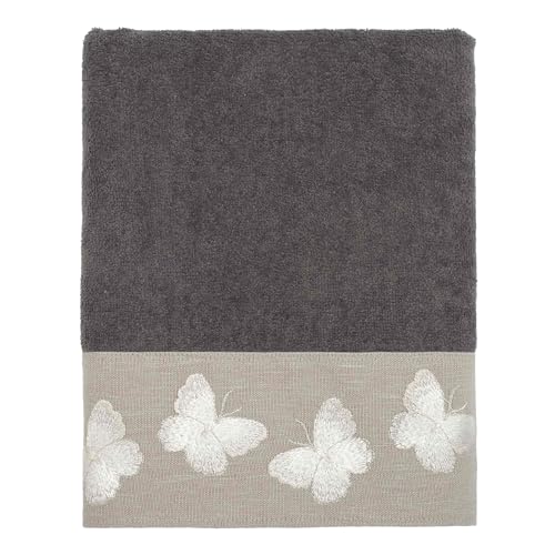 "Avanti Linens - Hand Towel, Soft & Absorbent Cotton Towel (Yara Collection, Granite), 30.00"" x 16.00"""