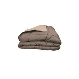 POYET MOTTE - Calgary Range - Two-Tone Polyester Duvet - Taupe/Linen - 200 x 200 cm