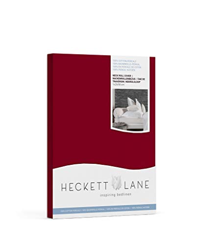 Heckett Lane Hnlp01-70-N 2590 Bolster Pillow Case, 100% Percale Cotton, Aurora Red, 25 x 90 cm, 1.0 Pieces