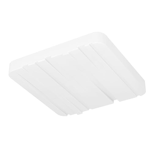 Eglo LED Ceiling spot Ferentino, Square Ceiling Light Fitting with Decor, Kitchen and Hallway lamp Made of White Plastic and Metal, Warm White Lighting, 11 x 11 in