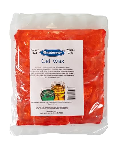 Mould Master Mouldmaster 500 g Candle Making Gel Wax, Red, 500g