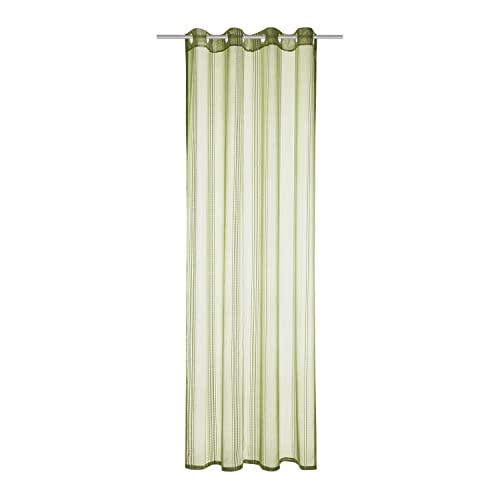 278498 Mandala Eyelet Curtain 240 x 135 cm Pistachio