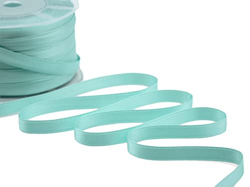 Furlanis - Double Satin Ribbon, Decoration, Gift, Christmas Packing, Wedding, Party, Made in Italy - Aquamarine Green, 10 mm x 25 m
