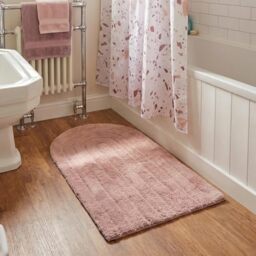 Croydex Soft Pink Arch Bath Mat Non Slip Machine Washable
