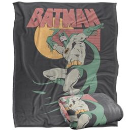 "LOGOVISION Batman 70's Silky Touch Super Soft Throw Blanket 50""x60"""