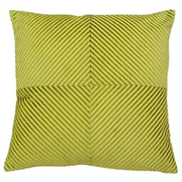 "Riva Paoletti Infinity Poly Filled Cushion Green-Geometric Ribbed Fabric-Knife Edging-100% Case-Machine Washable-45 x 45cm (90"" x 90"" Inches) -Designed in the UK, Polyester, Olive, 45 x 45 cm"